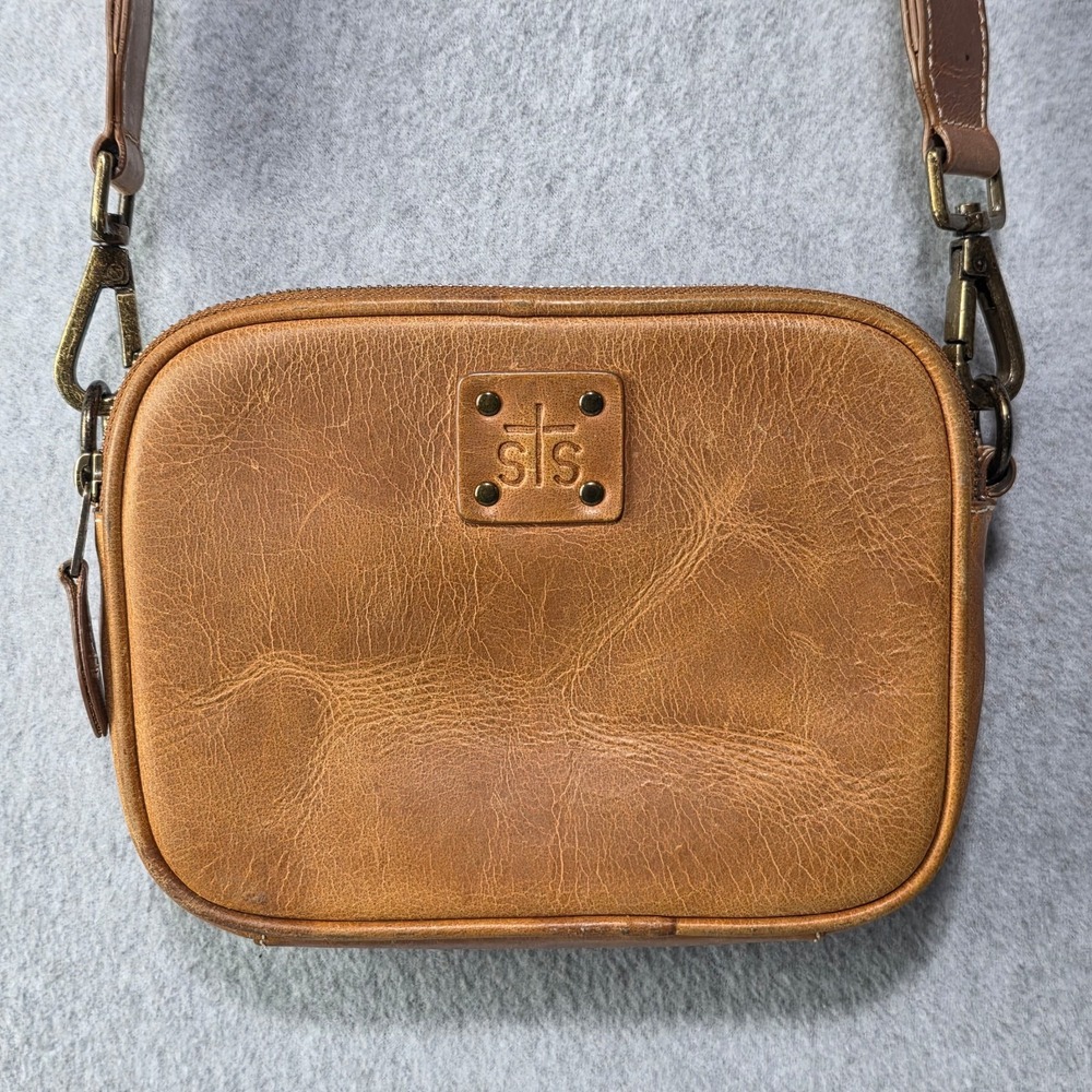 STS leather purse - long strap - cross body